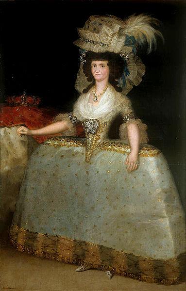 Francisco de Goya Maria Luisa of Parma wearing panniers